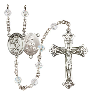 Sterling Silver 6mm Guardian Angel/Track&Field-Men Rosary