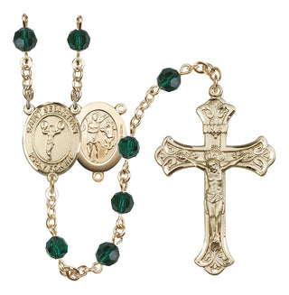 14kt Gold Filled 6mm Saint Sebastian/Cheerleading Rosary