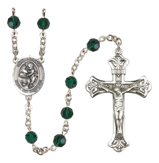 Sterling Silver 6mm San Antonio  Engraved Catholic Rosaries