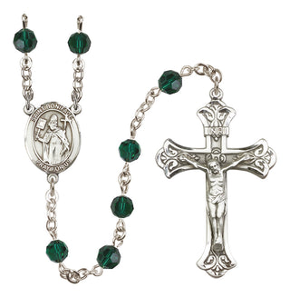 Sterling Silver 6mm Saint Boniface  Engraved Catholic Rosaries