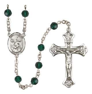 Sterling Silver 6mm Saint Kevin  Engraved Catholic Rosaries