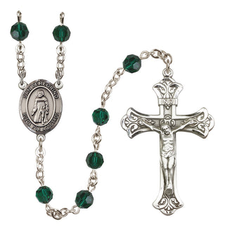 Sterling Silver 6mm San Peregrino  Engraved Catholic Rosaries