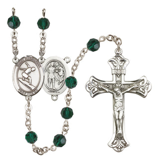Sterling Silver 6mm Saint Sebastian/Surfing Rosary