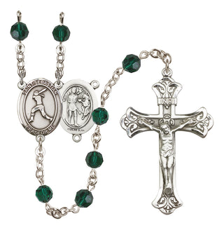 Sterling Silver 6mm Saint Sebastian / Softball Rosary