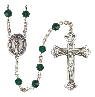 Sterling Silver 6mm Virgen de Fatima  Engraved Catholic Rosaries