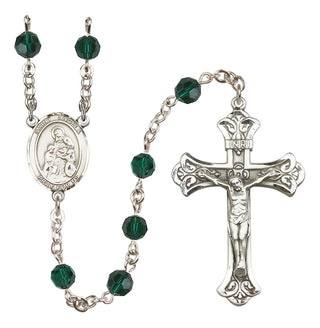 Sterling Silver 6mm Saint Angela Merici  Engraved Catholic Rosaries