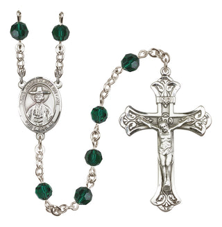 Sterling Silver 6mm Saint Andrew Kim Taegon  Engraved Catholic Rosaries