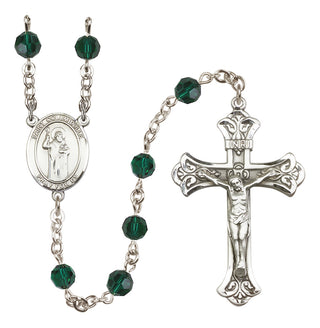 Sterling Silver 6mm Saint Columbkille  Engraved Catholic Rosaries