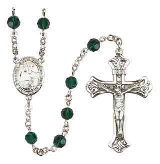 Sterling Silver 6mm Saint Jeanne Chezard de Matel  Engraved Catholic Rosaries