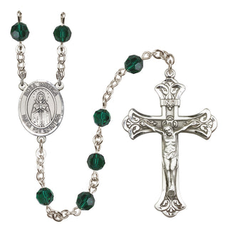 Sterling Silver 6mm Our Lady Rosa Mystica  Engraved Catholic Rosaries