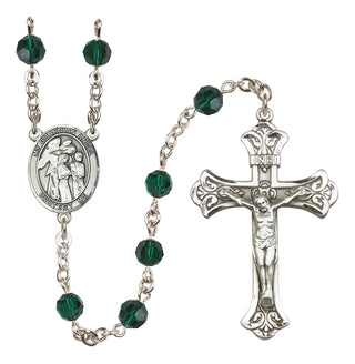 Sterling Silver 6mm Guardian Angel w/Children  Engraved Catholic Rosaries