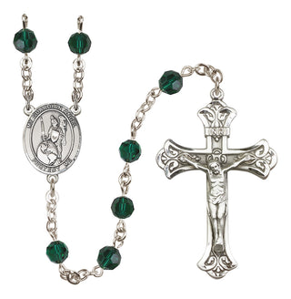 Sterling Silver 6mm Guardian Angel of the World  Engraved Catholic Rosaries