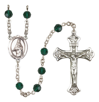Sterling Silver 6mm Saint Emma Uffing  Engraved Catholic Rosaries