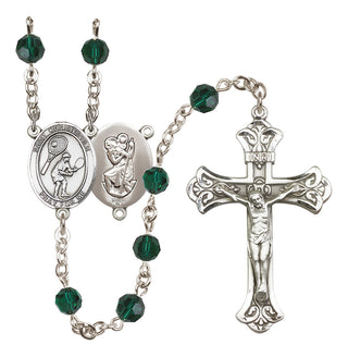 Sterling Silver 6mm Saint Christopher/Tennis Rosary