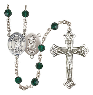 Sterling Silver 6mm Saint Christopher/Lacrosse Rosary
