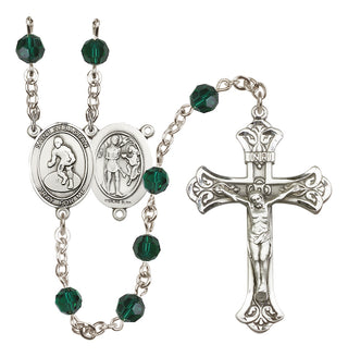 Sterling Silver 6mm Saint Sebastian/Wrestling Rosary