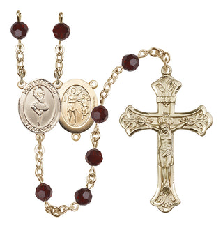 14kt Gold Filled 6mm Saint Sebastian/Dance Rosary