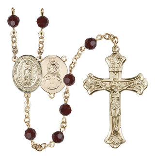 14kt Gold Filled 6mm Virgen de Guadalupe Rosary
