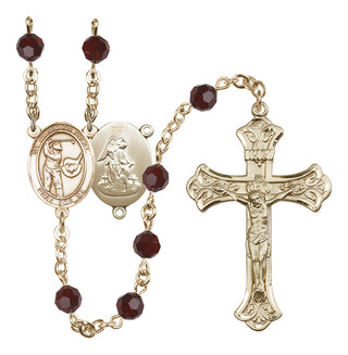 14kt Gold Filled 6mm Guardian Angel/Golf Rosary