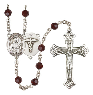 Sterling Silver 6mm Saint Camillus of Lellis / Nurse Rosary