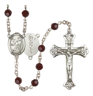 Sterling Silver 6mm Saint Luke the Apostle / Doctor Rosary