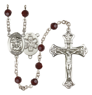 Sterling Silver 6mm Saint Michael / EMT Rosary
