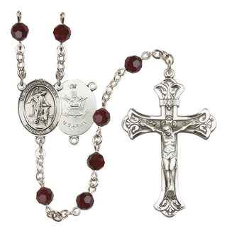 Sterling Silver 6mm Guardian Angel / Army Rosary