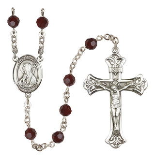 Sterling Silver 6mm Saint Brigid of Ireland  Engraved Catholic Rosaries