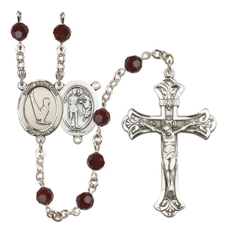 Sterling Silver 6mm Saint Sebastian/Gymnastics Rosary