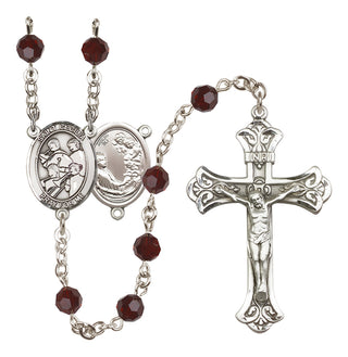 Sterling Silver 6mm Saint Cecilia / Marching Band Rosary