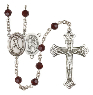 Sterling Silver 6mm Saint Sebastian / Softball Rosary