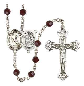 Sterling Silver 6mm Saint Sebastian / Rugby Rosary