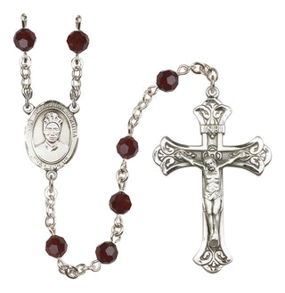 Sterling Silver 6mm Saint Josephine Bakhita  Engraved Catholic Rosaries