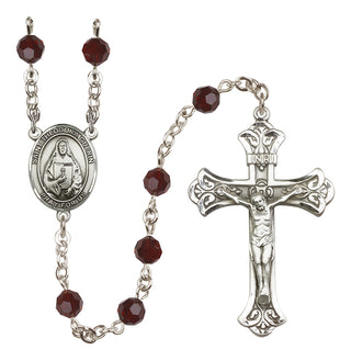 Sterling Silver 6mm Saint Theodora  Engraved Catholic Rosaries