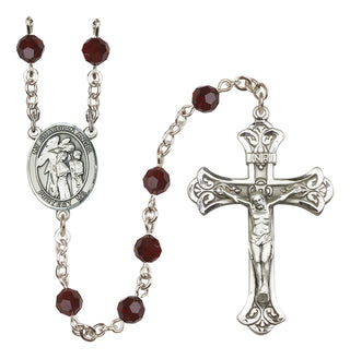 Sterling Silver 6mm Guardian Angel w/Children  Engraved Catholic Rosaries