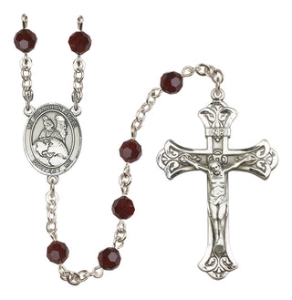 Sterling Silver 6mm Guardian Angel Protector  Engraved Catholic Rosaries