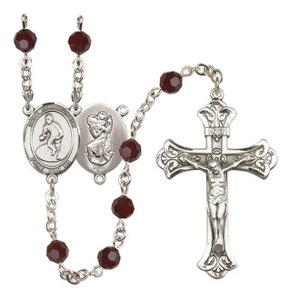 Sterling Silver 6mm Saint Christopher/Wrestling Rosary