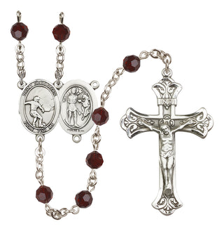 Sterling Silver 6mm Saint Sebastian / Soccer Rosary