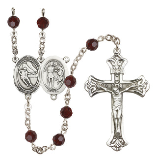 Sterling Silver 6mm Saint Sebastian / Hockey Rosary