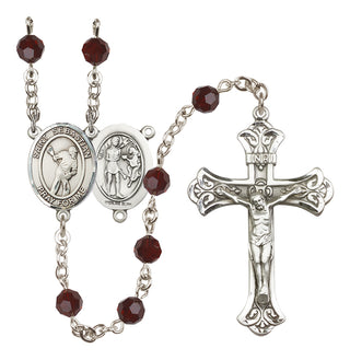 Sterling Silver 6mm Saint Sebastian/Lacrosse Rosary