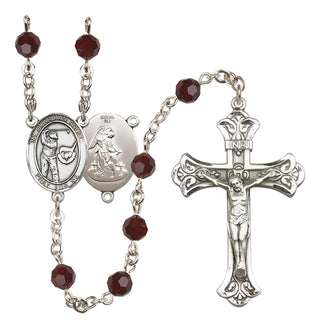 Sterling Silver 6mm Guardian Angel/Golf Rosary