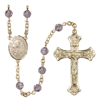14 Karat Gold-Filled 6mm Austrian Crystal San Ramon Nonato Rosary in Light Amethyst