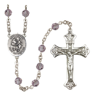 Sterling Silver 6mm San Antonio  Engraved Catholic Rosaries