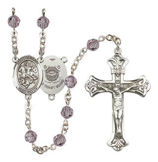 Sterling Silver 6mm Saint George / Coast Guard Rosary