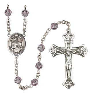 Sterling Silver 6mm San Judas  Engraved Catholic Rosaries