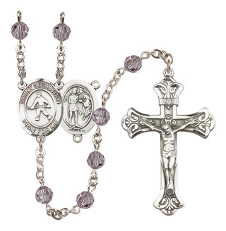 Sterling Silver 6mm Saint Sebastian/Field Hockey Rosary