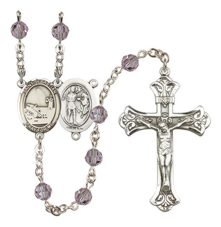 Sterling Silver 6mm Saint Sebastian / Fishing Rosary