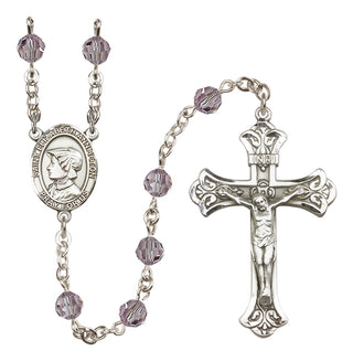 Sterling Silver 6mm Saint Elizabeth Ann Seton  Engraved Catholic Rosaries