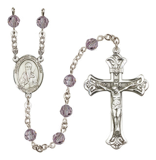 Sterling Silver 6mm Saint Basil the Great  Engraved Catholic Rosaries