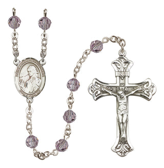 Sterling Silver 6mm Saint Finnian of Clonard  Engraved Catholic Rosaries